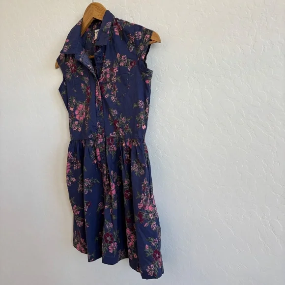 Arizona Jean Co floral Dress Navy Blue kids size 12, cottagecore, western, boho - Picture 4 of 6